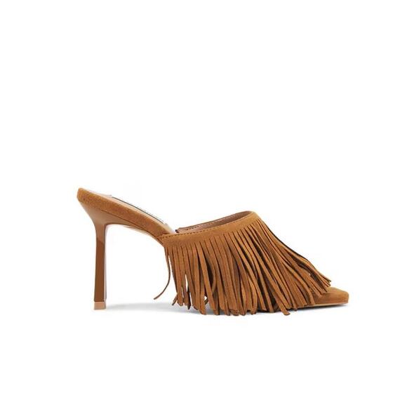 Morina Sandals in Cognac Suede Steve Madden - Picture 1 of 6